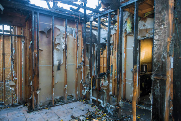 Professional Fire Damage Restoration technician working in Auburn, IL